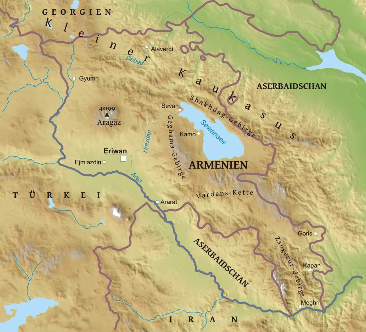 Karte Armenien
